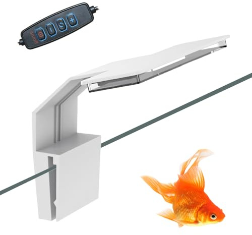 Klippbar akvarielampa, fullspektrum LED-akvarielampa, 4-färgs dimningslampor för vattenväxter för akvarier upp till 0,7 cm tjocklek