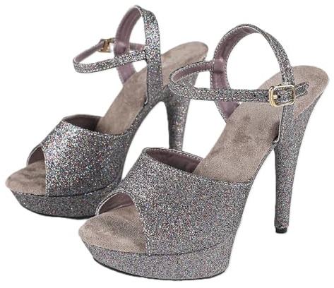 Plattform för kvinnor högklackade pumptjocka skor med ormblommor enfärgad fjäril glitter stilettos spänne gotisk elegant sexig för jeans klänning fest dejting bröllop alla hjärtans dag halloween, 10
