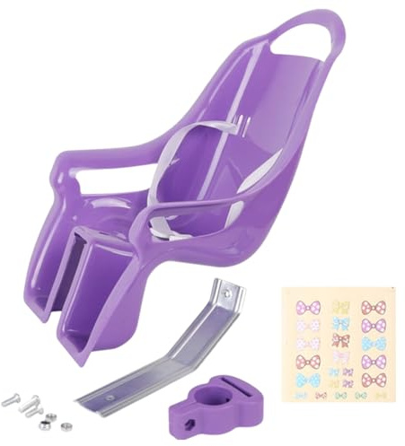 Générique Siège De Vélo pour Filles, Siège De Poupées À Vélo Décoratif, Porte Poupee Velo avec Autocollants, Accessoire Fixation pour Vélos, Poupéess