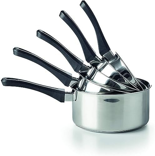 Beka 12036994 Polo Série de 5 Casseroles en acier inoxydable 12/20 cm, Noire