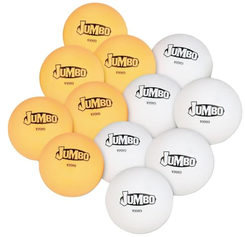 S&S Worldwide Jumbo Table Tennis Balls. Balls are about 2.2 which is 40% Larger than Regular Balls. Spice up Your Table Tennis or Pong Games. 12 Balls, 6 each in White and Yellow.