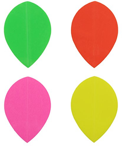 Bullydarts Poly Neon Pear Shaped Dart Flights (Pink, 10 Sets)