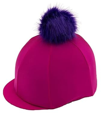 Luvponies Reithelm, personalisierbar, mit rosa Bommeln