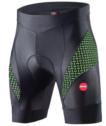Souke Sports Pantalones Ciclismo Hombre 4D Acolchados, Culotte Ciclismo Hombre, Pantalones Bicicleta Hombre Acolchados, Transpirable y de Secado rápido Antideslizante