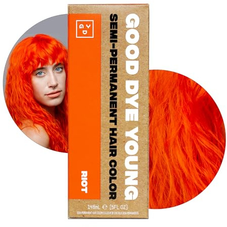 Good Dye Young Semi-permanente Haarfarbe, vegan, tierversuchsfrei, hält bis zu 24 Wäschen, Haarfarbe Conditioner (5 Fl Oz, Riot)