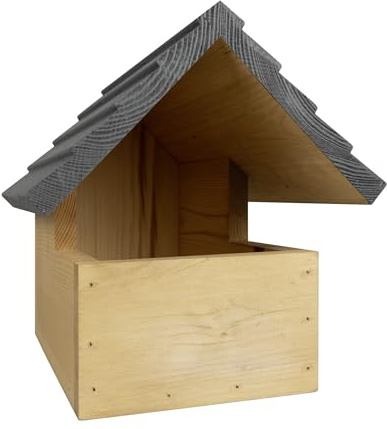 Windhager caja nido para pájaros Loggia, caja nido semiabierta para criadores en semi-cavidad por ejemplo mirlos, petirrojos, casa para pájaros, caja nido para pájaros, resistente a la intemperie