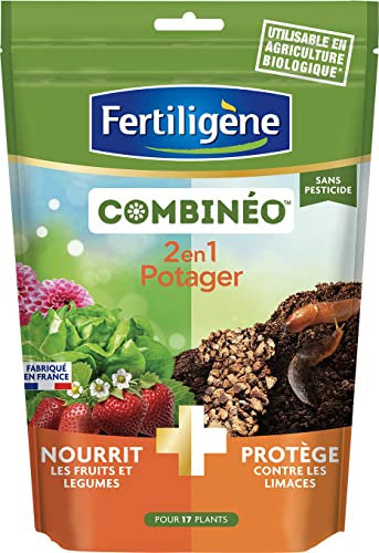 FERTILIGENE FNOUPOT7C - Combinéo Nourrit et Protège Potager Sans Pesticide 700 g - Solution 2 en 1 - Nourrit les fruits et légumes - Protège contre les limaces - Jusqu'à 17 plants - Fabriqué en France
