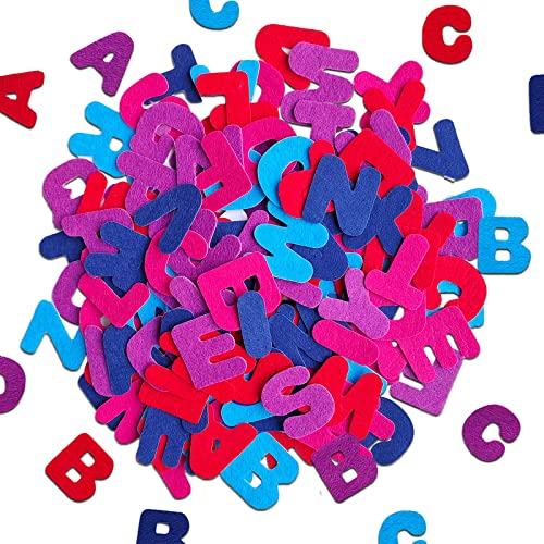 Jtnohx 140 Stück Buchstaben Aufkleber, Klebebuchstaben, Buchstaben zum Aufkleben für Schultüte, Filz Aufkleber für Basteln Scrapbooking Zubehör