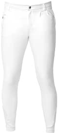 LeMieux Men’s Elite Classic Pleated Jodhpurs for Men - Equestrian Riding Breeches for Men - Full Seat Horseback Riding Gear (White/34 Inch)