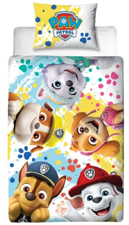 Paw Patrol Character World Juego de Funda de edredón para Cama Individual Infantil, Reversible, 2 Caras, Incluye Funda de Almohada a Juego, polialgodón