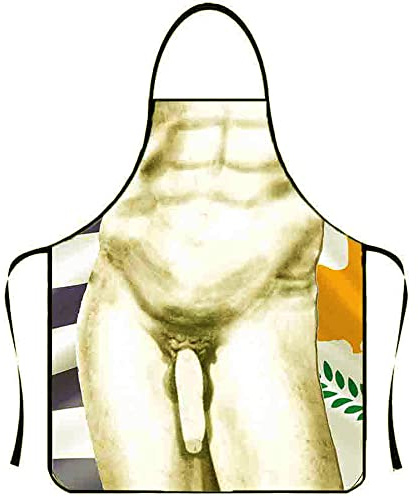 Anzhee Delantal sexy para hombre creativo delantal de cocina delantal de cocina delantal de barbacoa con diseño divertido delantal para hombre mujer disfraz divertido delantal para novio nuevo