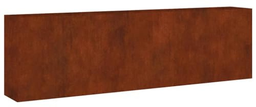 vidaXL Hochbeet, Pflanzkübel Gartenbeet für Garten Balkon Terrasse, Pflanzkasten Blumenkasten zum Selber Bauen, Pflanzbeet Gemüsebeet aus Metall, Cortenstahl