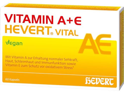 Vitamin A+E Hevert Vital für Augen, Haut und Immunsystem, 60 St. Kapseln