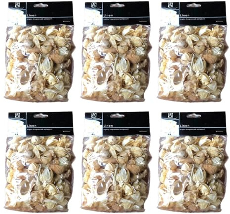 Hosley Set of 6 Lightly Scented Linen Potpourri, 3 oz. Perfect for Wedding or Special Occasion; for Everyday use, Wedding, Events, Aromatherapy, Spa, Meditation