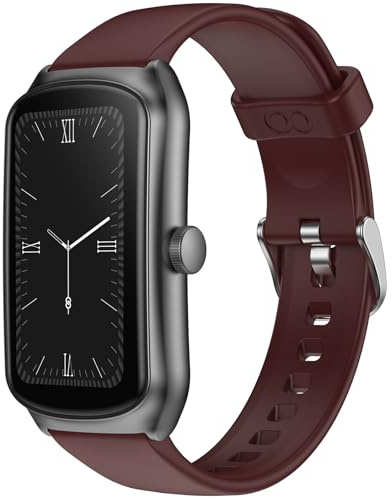 anyloop Rastreador de Fitness, rastreadores de Actividad y Relojes Inteligentes con Monitor de oxígeno en Sangre de frecuencia cardíaca 24/7, rastreador de sueño, rastreador de Pasos (Rojo)