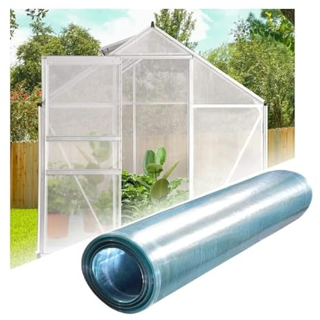 Clear Acrylic Plastic Sheet Polycarbonate Greenhouse Cover Sheet, Window Awning Door Canopy, Insulation Materials Shatter Resistant, Easier To Cut, Bend, For Patio Sun Shetter, Roofing(1.5x5m)