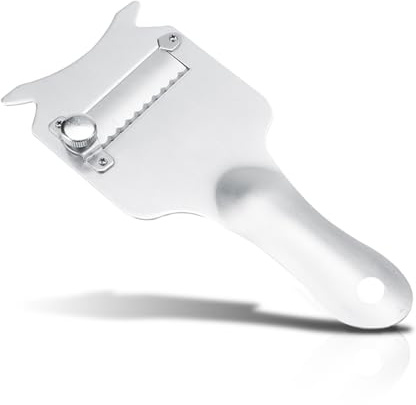 Cheese Shaver, Stainless Steel Truffle Cheese Slicer Adjustable Blade Chocolate Shaver Grater Curler Vegetable Peeler for Kitchen Gadget