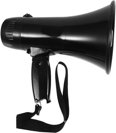 Garneck Megáfono Portátil de 25w Peso Reducido Sonido Nítido y Estable, Material Abs, Adecuado para Eventos y Manifestaciones Deportivas