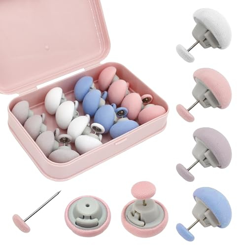 AILUHONG 16 Sets Duvet Cover Clips, 4 Colors Duvet Pins Soft Fabric Material Double Sided Comforter Pin Sheet Fasteners for Quilt Cushions Curtains