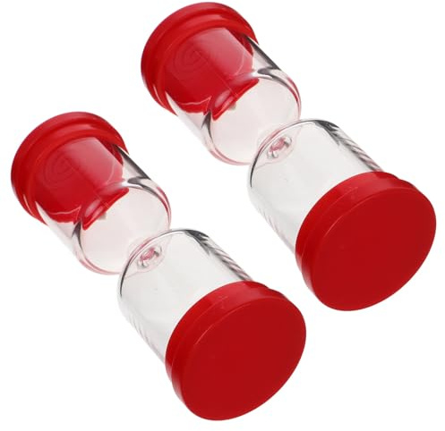 JECOMPRIS Reloj de Arena Decorativo Vacío Rellenable para Bricolaje, 2 Piezas de Plástico y Vidrio Fácil Recarga, Adecuado para Escuela y Ejercicios