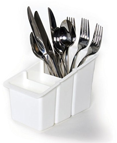 Delfinware 2500 W Plastic Cutlery Basket, White, 19 x 10.5 x 13 cm