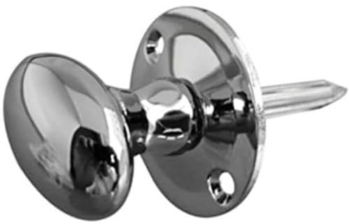 Merriway BH02016 63mm (2.1/2 inch) Oval Thumb Turn for Door Security Mortice Rack Bolt-Polished Chrome Key Knob, (Pack of 1)