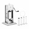 Royal Catering Poussoir À Saucisse Machine A Viande Manuel Vertical Bourreuse Embosseuse Charcuterie Main RCWV-3L (Volume 3 l, Cylindre Ø 14 cm, 4 Tubes De Remplissage, 2 Vitesses, Manivelle)