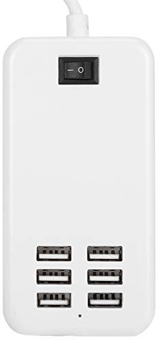 Estación de Carga de Dispositivos múltiples, estación de Carga rápida portátil de 4 Puertos USB, Adaptador de Cargador de Escritorio de 30 W para Viajes de Oficina en casa(yo)