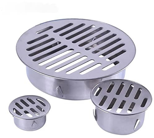 Bodenablauf Edelstahl Abflussabdeckungen Abnehmbare Bodenablauffilter Duschablaufabdeckung Bodendusche Abflussabdeckung Abflussabdeckung Anti-Blockierung für den Außenbereich Balkon Hof,Ø90mm