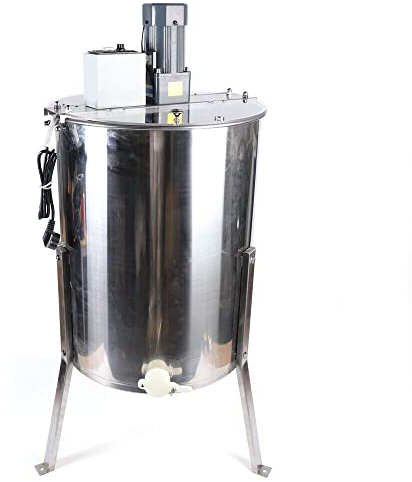 Extractor de miel eléctrico, 120 W, acero inoxidable, 4 marcos, extractor de miel, panal, apicultor, tirachinas, 220 V, apicultor, accesorios