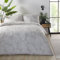 Fusion Natural Leaf Duvet Cover, Super King Size (260 x 220cm), Reversible Design, Natural & White, Leaves Print Bedding, Matteo Collection