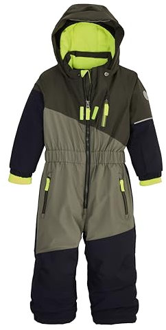 first instinct by killtec Kinder Skioverall/Schneeanzug mit Kapuze FISW 27 MNS ONPC, dunkeloliv, 122/128, 42106-000