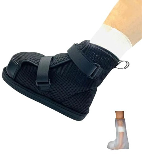 AQUASHIELDING Zapatos de recuperación postoperatoria, Zapatos médicos Ligeros Ajustables para Caminar para Lesiones de pies, postoperatorios, fracturas, Yeso de rehabilitación,L