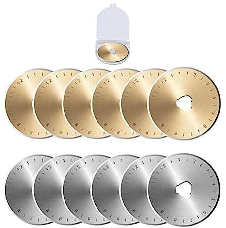 Reapyyt Cuchillas Rotary Cutter de 12 piezas con de recambio y para Arte, Bricolage, Quilting