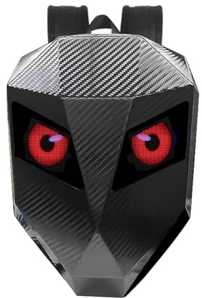 LED-ryggsäck Programmerbar Skärm Vattentät Hårt Skal-appkontroll för LOY EYES APP, USB-driven LED-motorcykelryggsäck 48x48 Helfärgspunktskärm
