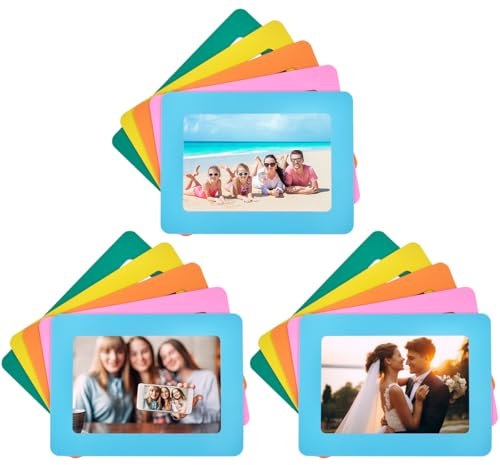 OctBird 15 Magnetic Photo Stickers, Colour 6x4 Inches (10x15cm) Poster Hangers for Fridge, Magnetic Display Frame