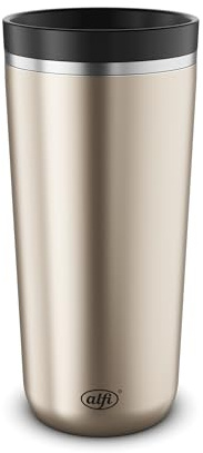 alfi ISO COFFEE MUG PRO, gold champagner, Isolier-Trinkbecher 0,38 l, Coffee to Go Becher, Thermobecher Edelstahl, BPA-frei, hält 6h heiß & 12h kalt, Becher für unterwegs