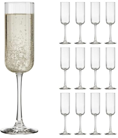 LIBBEY 70112 Bicchiere da spumante LINEAR, 222 ml, set da 12