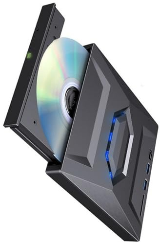 Watreketal Interfaces USB 3.0 y tipo C, quemadores de DVD portátiles, unidades de transferencia de datos de alta velocidad, unidades ópticas externas para lector Bluray de escritorio