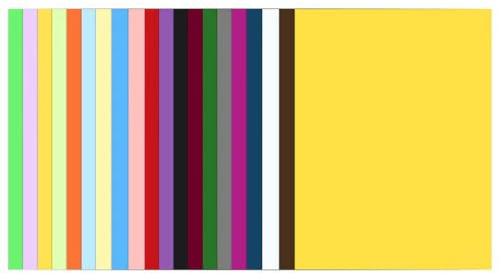 Lkw Ogechi 20 Colores Papel de Cartulina A4, 230g/m², 100 Hojas Cartón de Colores, Papel Cartulina para Manualidades, Scrapbook, Creación de Tarjetas, Decoración Creativa