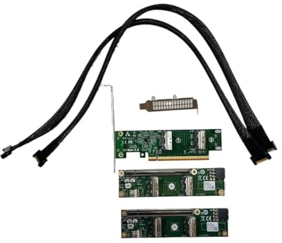 PCI-Express PCIe5.0 x16 to MCIO 8i SFF-TA-1016 X16 to X8 X8 Bifurcation Adapter Riser Card The mainboard Needs to be Split PCI-E