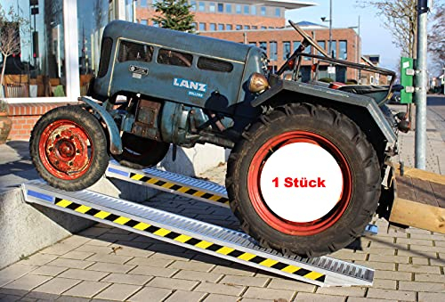 TRUTZHOLM 1 x Profi Schwerlastrampe 212cm Traglast 1900 kg Alu grau Auffahrrampe Verladerampen
