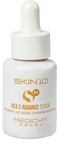 MEDICHY MODEL - Skin10 Vita C Radiance Serum - Luminosidad y Rejuvenecimiento - Fórmula antipolución y antioxidante con Vitamina C - Piel Radiante y Uniforme - 30 ml