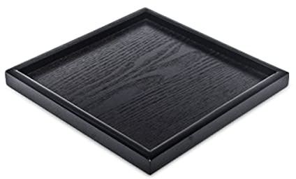 Bandeja de Madera, Elegante Bandeja Multifuncional Antideslizante para Té Café y Comida, 30x30x2cm, Madera de Paulownia, para Hogar Cocina Restaurante