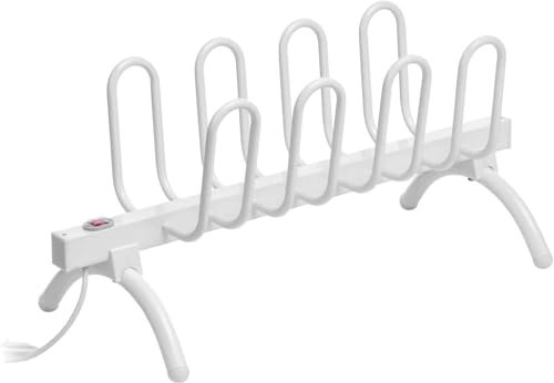 MIOJI Séchoir à Chaussures électrique Séchoir à Chaussures électrique Chauffant Chauffage pour séchage de Chaussures Bottes Portables Bottes Chaussettes Gants (Couleur : White, Taille : Large)
