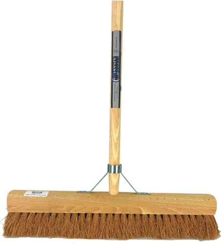 Synx Tools Hallenfeger Cocos 50cm Weiche Besen Veger Besenstiel Garten Innen Besen Reinigen Cocos Haare Weiche Besen mit Stiel 150cm