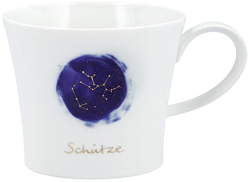 KPM BERLIN Frühstückstasse Sternzeichen SCHÜTZE, Porzellan Tasse, Frühstückstasse, Kaffeetasse, handmade im Geschenkkarton (SCHÜTZE)