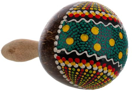 WANDERLUST DECO Maraca de Coco Colores Surtidos 10x10x20