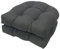 FYHTC 2 Stück Sitzkissen in 48x48cm, Bequeme Sitzkissen U-förmiges Kissen Sofa Rattan Stuhlkissen für Korbstuhl Sitz Terrassenmöbel Esszimmerstuhl Pad(Dark Gray)