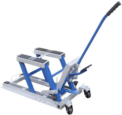 KLOOLIVE Cric hydraulique pour moto ATV, pont élévateur de moto, support de moto, élévateur à ciseaux, jusqu'à 680 kg